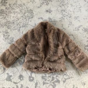 Chico's Femi Faux Fur Bolero Jacket